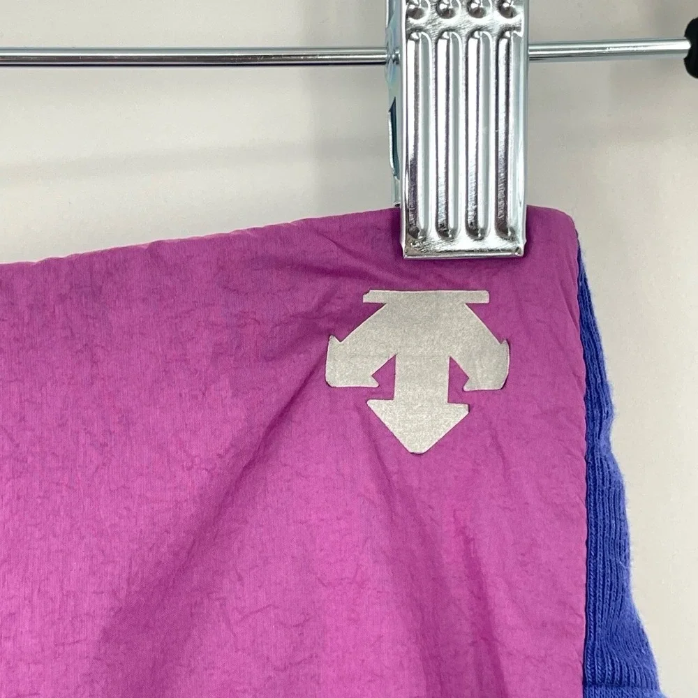 Descente Women's Purple & Blue Colorblock Logo Sporty Shorts Size XS